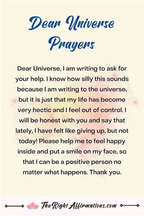 The idea is to create a gratitude loop. . Prayer to the universe for money